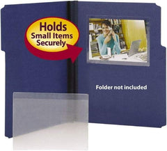 SMEAD - 4-9/16" Long x 6-1/4" Wide Label Holders Binder - Clear - Eagle Tool & Supply