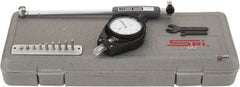 SPI - 10 Anvil, 0.7 to 1-1/2" Dial Bore Gage - 0.0005" Graduation, 6" Gage Depth, Accurate to 0.0006", Carbide Ball - Eagle Tool & Supply