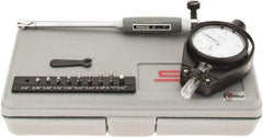 SPI - 9 Anvil, 0.4 to 0.7" Dial Bore Gage - 0.0005" Graduation, 4" Gage Depth, Accurate to 0.0006", Carbide Ball - Eagle Tool & Supply