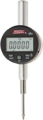 SPI - 0 to 1" Range, 0.0005" Graduation, Electronic Drop Indicator - Flat & Lug Back, Accurate to 0.0012", Inch & Metric System, Digital Display - Eagle Tool & Supply