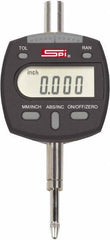 SPI - 0 to 2" Range, 0.00005" Graduation, Electronic Drop Indicator - Flat & Lug Back, Accurate to 0.00025", Inch & Metric System, Digital Display - Eagle Tool & Supply