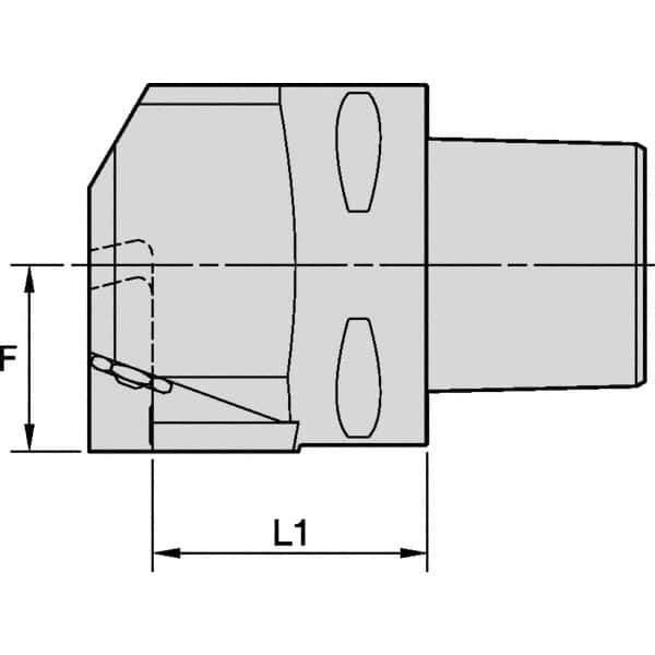 Kennametal - EG-P-GUP, EG-U-GUN, EG-U-GUP, ER-P-GUP, ER-U-GUN, ER-U-GUP Insert, 57mm Head Length, Modular Grooving Blade Holder Head - Right Hand Cut, System Size PSC80, Through Coolant, Series Beyond Evolution - Eagle Tool & Supply