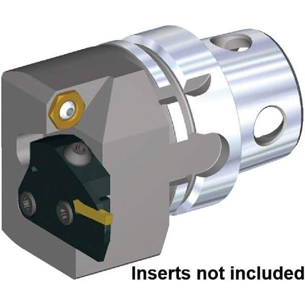 Kennametal - A4 Insert, 73.5mm Head Length, Modular Grooving Blade Holder Head - Right Hand Cut, System Size KM4X63, Through Coolant, Series KGMS - Eagle Tool & Supply
