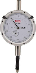 SPI - 0.4" Range, 0-50 Dial Reading, 0.0005" Graduation Dial Drop Indicator - 2.2" Dial, 0.05" Range per Revolution, 0.0015" Accuracy, Includes NIST Traceability Certification - Eagle Tool & Supply