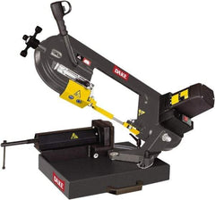 Dake - 8 x 5" Max Capacity, Manual Geared Head Horizontal Bandsaw - 262 & 196 SFPM Blade Speed, 110 Volts, 45°, 2 hp, 1 Phase - Eagle Tool & Supply