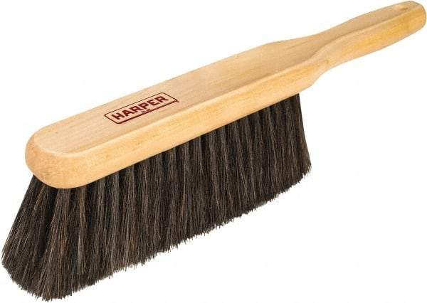 Harper Brush - 14" OAL, Horsehair & Nylon Counter Brush - 2-1/4" Bristle Length, 8" Long x 1-3/4" Wide Head, Straight Wood Handle, Black - Eagle Tool & Supply