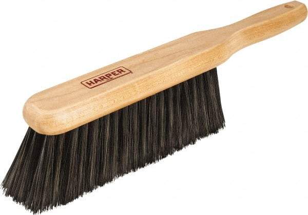 Harper Brush - 14" OAL, Synthetic Counter Brush - 2-1/4" Bristle Length, 8" Long x 1-3/4" Wide Head, Straight Wood Handle, Black & Red - Eagle Tool & Supply