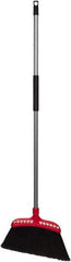 Harper Brush - 16" Wide, Black Polypropylene Bristles, 48" Metal Handle, Angled Broom - Flagged, Water Resistant - Eagle Tool & Supply