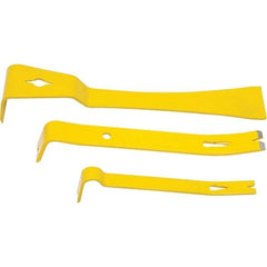 Stanley - 3 Piece Pry Bar Set - Includes 5, 7 & 9" Lengths - Eagle Tool & Supply