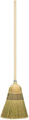 Harper Brush - 56" OAL Corn Bristle Broom - 39" Long Wood Handle, 17" Bristle Length, 14" Wide - Eagle Tool & Supply