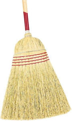 Harper Brush - 58" OAL Corn Bristle Broom - 40" Long Wood Handle, 18" Bristle Length, 18" Wide - Eagle Tool & Supply