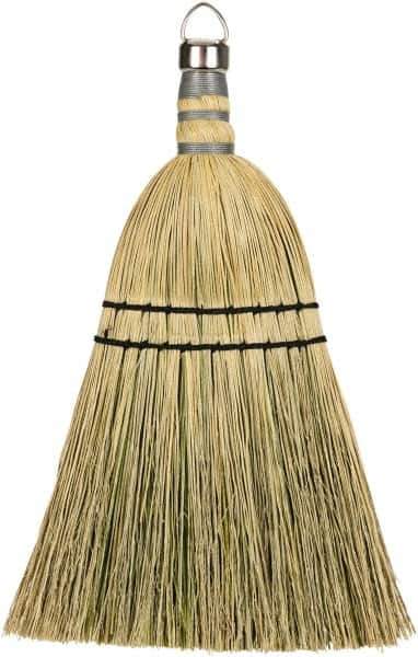 Harper Brush - 12" OAL Corn Blend Bristle Whisk Broom - 10" Bristle Length, 8" Wide - Eagle Tool & Supply