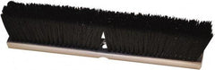 Harper Brush - 18" Medium Duty Synthetic Push Broom - 3" Bristle Length, Wood Block, Threaded Handle Connection, Handle Sold Separately - Eagle Tool & Supply