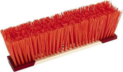 Harper Brush - 16" Rough Surface Synthetic Push Broom - 4" Bristle Length, Wood Block, Bolt-On Handle Connection, Handle Sold Separately - Eagle Tool & Supply