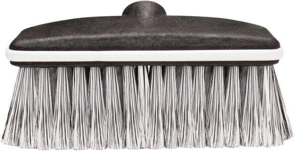 Harper Brush - 8" OAL, Vehicle Wash Brush - Black Flagged Plastic Bristles, 2-1/4" Trim Length - Eagle Tool & Supply