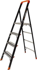 Little Giant Ladder - 4 Steps, 6' High, Type IAA Rating, Fiberglass Step Ladder - 375 Lb Load Capacity, 23-1/2" Base Width - Eagle Tool & Supply