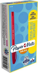 Paper Mate - 1mm Ball Point Ball Point Pen - Red - Eagle Tool & Supply