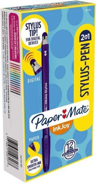 Paper Mate - 1mm Ball Point Ball Point Pen with Stylus - Assorted Colors - Eagle Tool & Supply