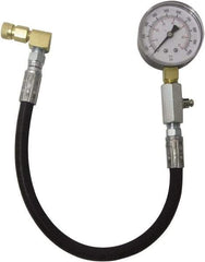 Lang - 1.38' Hose Length, 2,000 Max psi, Mechanical Automotive Diesel Compression Tester - 2 Lb Graduation - Eagle Tool & Supply