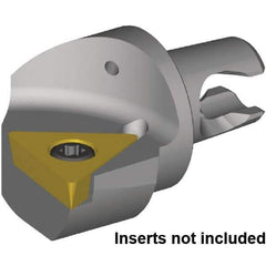 Kennametal - Right Hand Cut, 25mm Min Bore Diam, Size KM2016 Steel Modular Boring Cutting Unit Head - 20mm Max Bore Depth, Through Coolant, Compatible with TP..16T308, TP..3252 - Eagle Tool & Supply