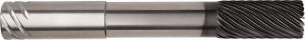 Kennametal - 10mm, 9 Flute, Single End, Solid Carbide, 0.5mm Corner Radius End Mill - 100mm OAL, 36° Helix, Right Hand Flute, 20mm LOC, Right Hand Cut, 50mm Extended Reach - Eagle Tool & Supply