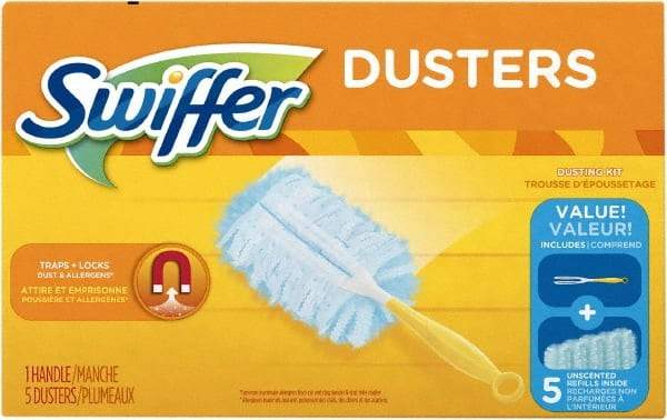 Swiffer - 6" Long Fiber Duster - 13" OAL, Light Blue - Eagle Tool & Supply