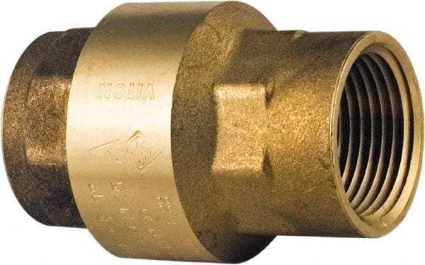 BONOMI - 1-1/2" Brass Check Valve - Spring Check, NPT, 400 WOG - Eagle Tool & Supply
