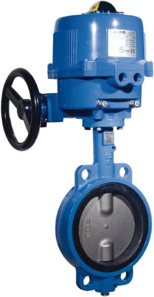 BONOMI - Actuated Butterfly Valves; Pipe Size: 3 (Inch); Actuator Type: Electric ; Style: Wafer ; Material: Cast Iron ; WOG Rating (psi): 200 ; Seat Material: EDPM - Exact Industrial Supply