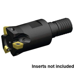 Kennametal - 32mm Cut Diam, 0.9mm Max Depth, M16 29mm Shank Diam, Modular Connection Indexable High-Feed End Mill - Screw Holding Method, XP..0603.R Insert, 7792VXP06 Toolholder, Through Coolant - Eagle Tool & Supply