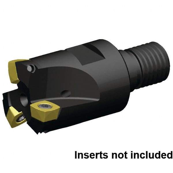 Kennametal - 35mm Cut Diam, 1.5mm Max Depth, M16 29mm Shank Diam, Modular Connection Indexable High-Feed End Mill - Screw Holding Method, XD..090408 Insert, 7792VXD09 Toolholder, Through Coolant - Eagle Tool & Supply