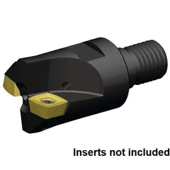 Kennametal - 32mm Cut Diam, 2.5mm Max Depth, M16 29mm Shank Diam, Modular Connection Indexable High-Feed End Mill - Screw Holding Method, XD..1205..R Insert, 7792VXD12 Toolholder, Through Coolant - Eagle Tool & Supply