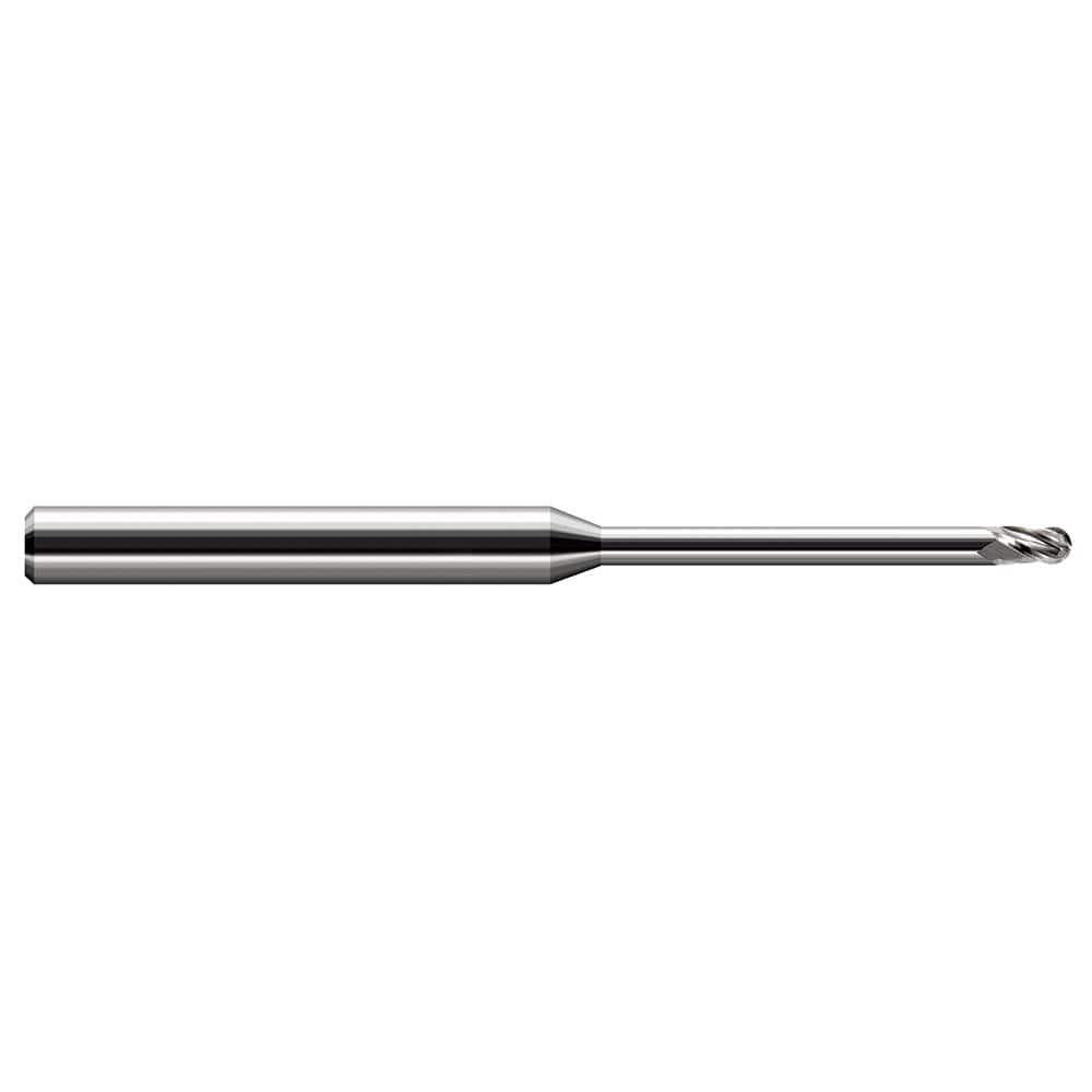Harvey Tool - 0.06" Diam, 0.09" LOC, 3 Flute Solid Carbide Ball End Mill - Exact Industrial Supply