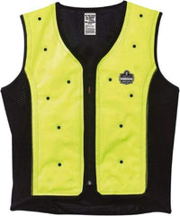 Ergodyne - Size 4XL, Lime Cooling Vest - 53 to 56" Chest, Zipper Front - Eagle Tool & Supply