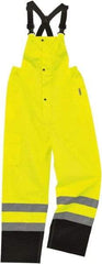 Ergodyne - Size M, Lime, Rain Bib Overall - 1 Pocket - Eagle Tool & Supply