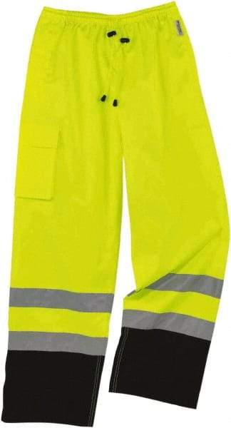 Ergodyne - Size 5XL, Lime, Rain Pants - 1 Pocket, Elastic Wrist - Eagle Tool & Supply