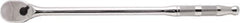 Proto - 1/4" Drive Pear Head Ratchet - Full Polish Chrome Finish, 9" OAL, 90 Gear Teeth, Long Handle, Reversible Flex Head - Eagle Tool & Supply