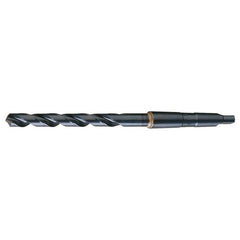 35/64 RHS / RHC HSS 118 Degree Radial Point General Purpose Taper Shank Drill - Steam Oxide - Exact Industrial Supply