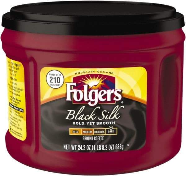 Folgers - Coffee, Black Silk, 24.2 oz Canister, 6/Carton - Eagle Tool & Supply