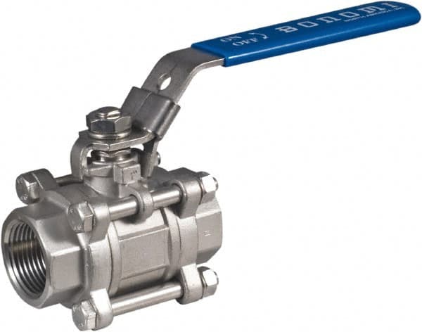 BONOMI - 1-1/4" Pipe, Full Port, Stainless Steel Ball Valve - Exact Industrial Supply