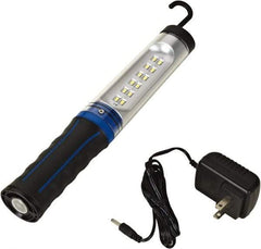 Value Collection - 12 VDC, 3 Watt, Cordless, LED Portable Handheld Work Light - 1 Head, 350 Lumens, ABS & Polycarbonate, 11-1/2" Long x 1-1/4" Wide x 1-5/8" High - Eagle Tool & Supply