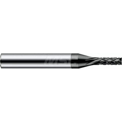 Harvey Tool - 5/64" Diam, 15/64" LOC, 1/8" Shank Diam, 7-Flute End Mill-End Diamond-Pattern Router Bit - Exact Industrial Supply