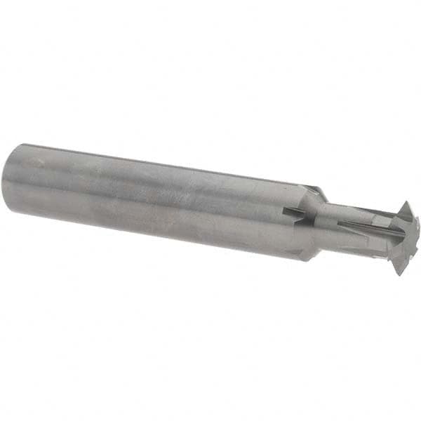 Accupro - 1/2° 1/2" Cut Diam, 0.109" Cut Width, 1/2" Shank, Solid Carbide Double-Angle Cutter - Eagle Tool & Supply