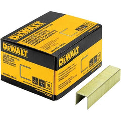 DeWALT - 1" Long x 1/16" Wide, 16 Gauge Crowned Construction Staple - Steel, Galvanized Finish - Eagle Tool & Supply
