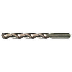 #19 RHS / RHC HSS-CO 8% (M42) 135 Degree Split Point Heavy Duty Cobalt Drill - Straw / Gold Oxide - Exact Industrial Supply