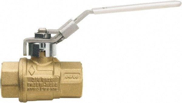 BONOMI - 1-1/2" Pipe, Full Port, Lead Free Brass Ball Valve - Exact Industrial Supply