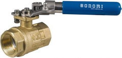 BONOMI - 1/4" Pipe, Full Port, Brass Ball Valve - Exact Industrial Supply