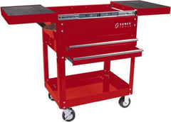 Sunex Tools - 29-1/4" Wide x 39.4" High x 20-45/64" Deep, 2 Drawer Tool Cart - 450 Lb Capacity, Steel, Red - Eagle Tool & Supply