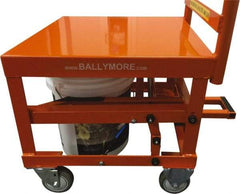 Ballymore - 400 Lb Capacity, 20" Wide x 27" Long x 42" High Mobile Cart - 1 Shelf, Steel, 2 Rigid/2 Swivel Casters - Eagle Tool & Supply