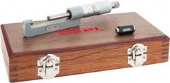 SPI - 1 to 2" Range, Mechanical Hub Micrometer - 0.0001" Graduation, 0.0002" Accuracy, Rotating Spindle - Eagle Tool & Supply