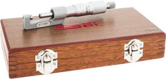 SPI - 0 to 1" Range, Mechanical Hub Micrometer - 0.0001" Graduation, 0.0001" Accuracy, Rotating Spindle - Eagle Tool & Supply
